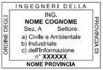 Timbro Autoinchiostrante Rettangolare per Ingegnere Iunior - immagine 2