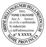 Timbro Autoinchiostrante Tondo per Ingegneri Diam 40 - immagine 2